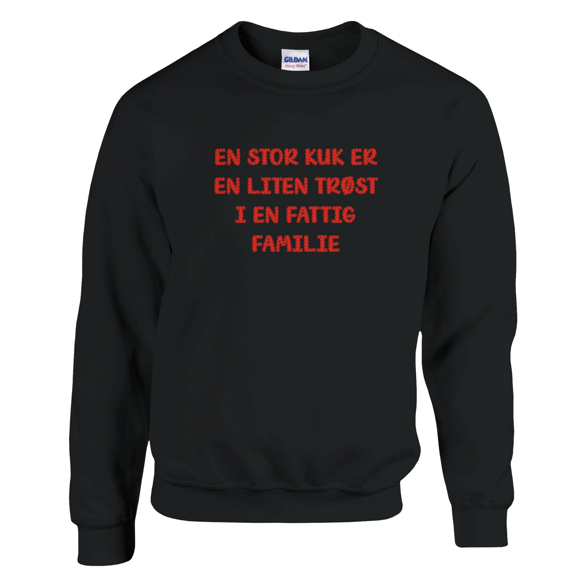 Fattig familie -Morsom Tekstprint - Norsk design