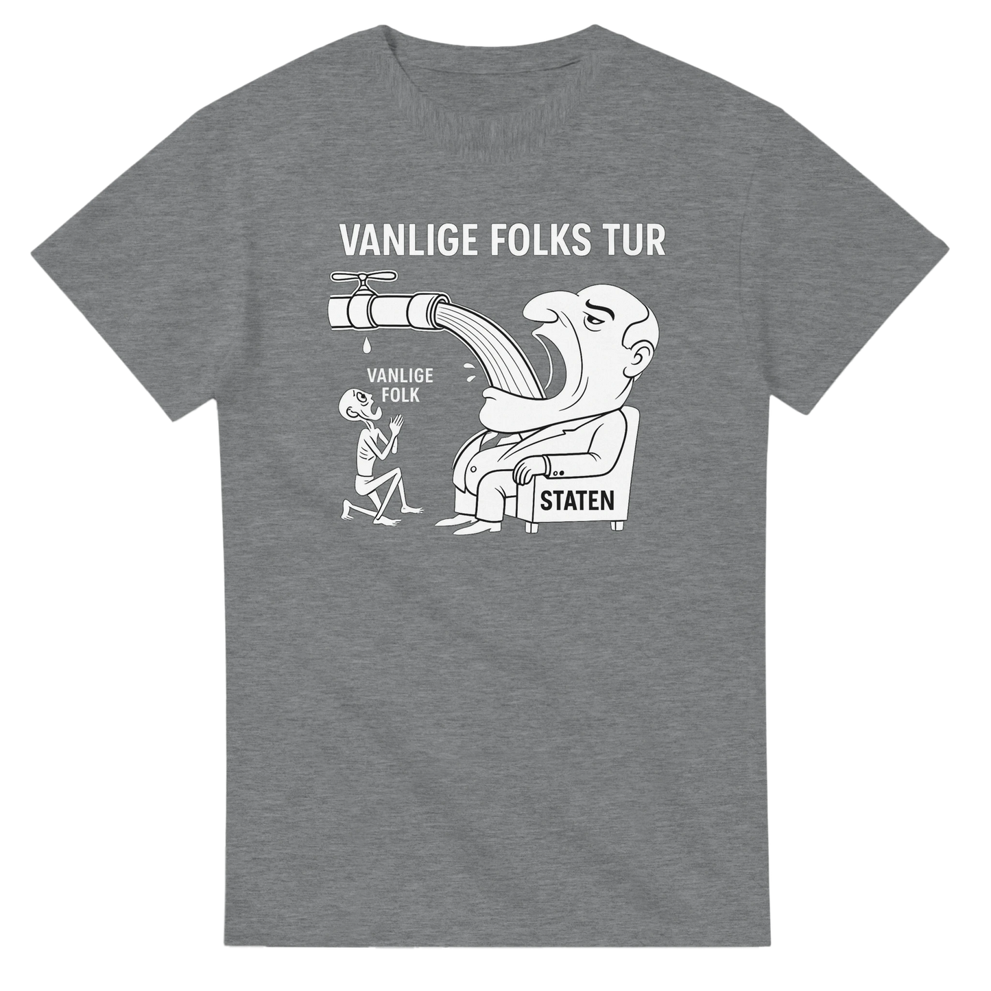 Vanlige Folks Tur -Morsom Tekstprint - Norsk design