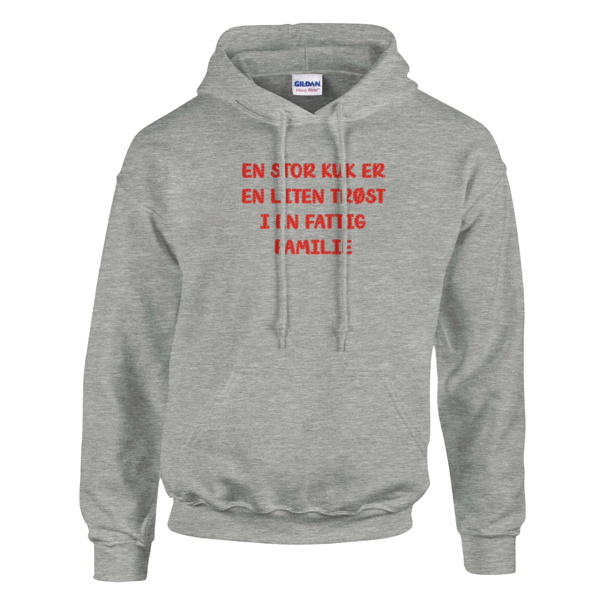 Fattig familie -Morsom Tekstprint - Norsk design