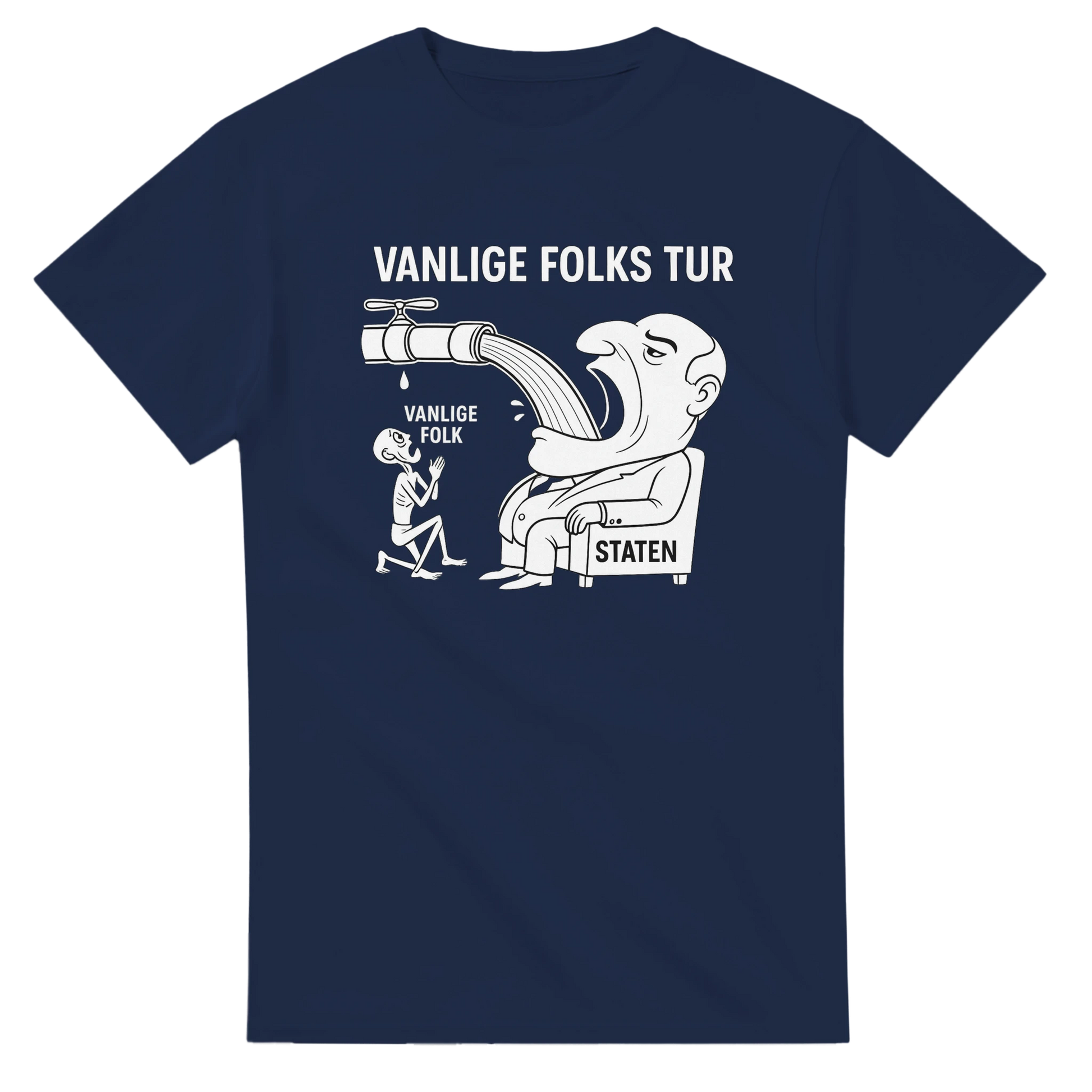 Vanlige Folks Tur -Morsom Tekstprint - Norsk design