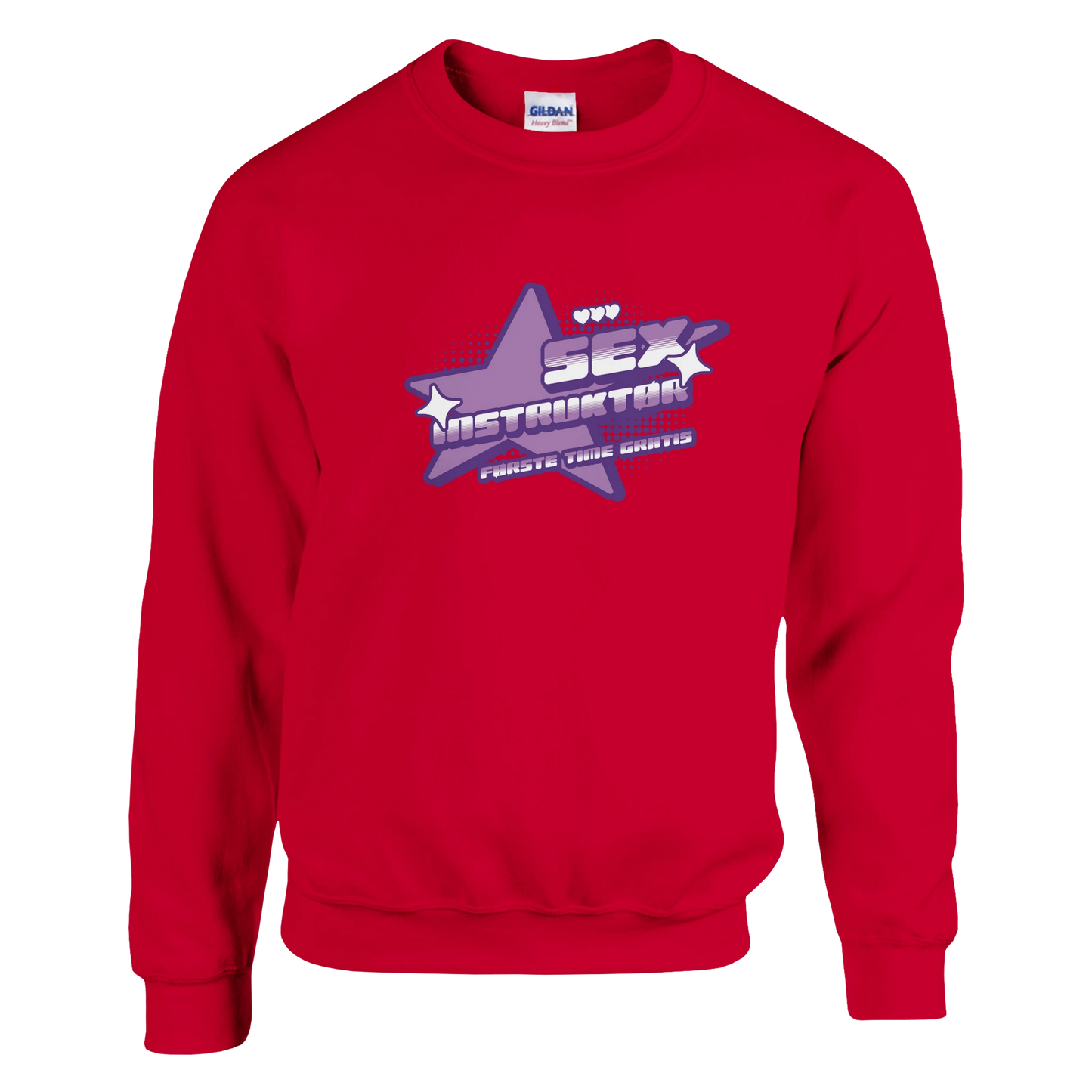 Sex Instruktør Første Time Gratis -Morsom Tekstprint - Norsk design