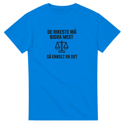 De rike må bidra mest -Morsom Tekstprint - Norsk design