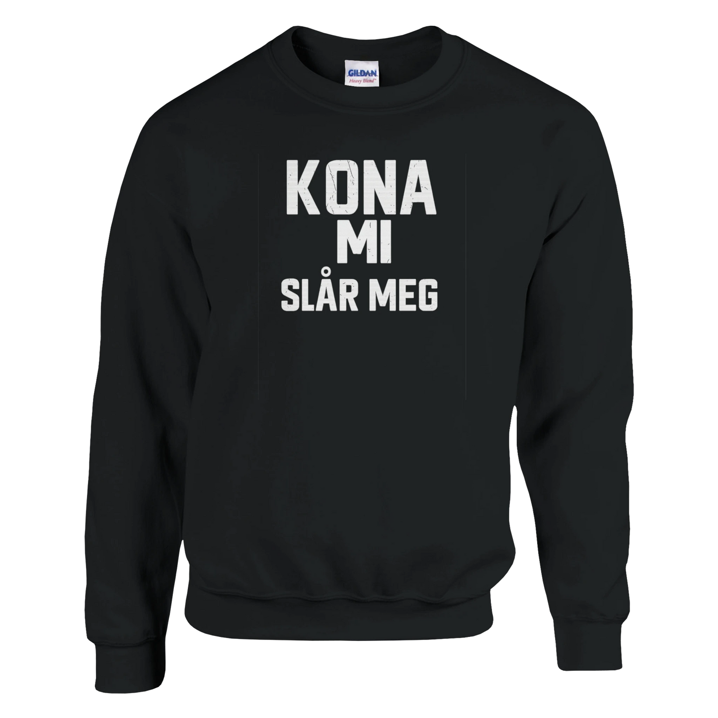 Kona Mi Slår Meg -Morsom Tekstprint - Norsk design
