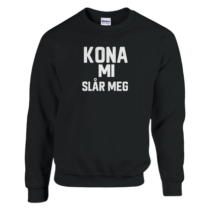 Kona Mi Slår Meg -Morsom Tekstprint - Norsk design