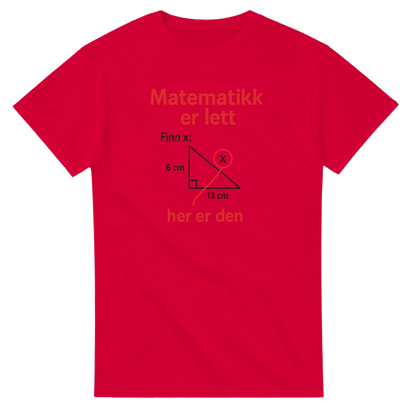 Matematikk Er Lett -Morsom Tekstprint - Norsk design