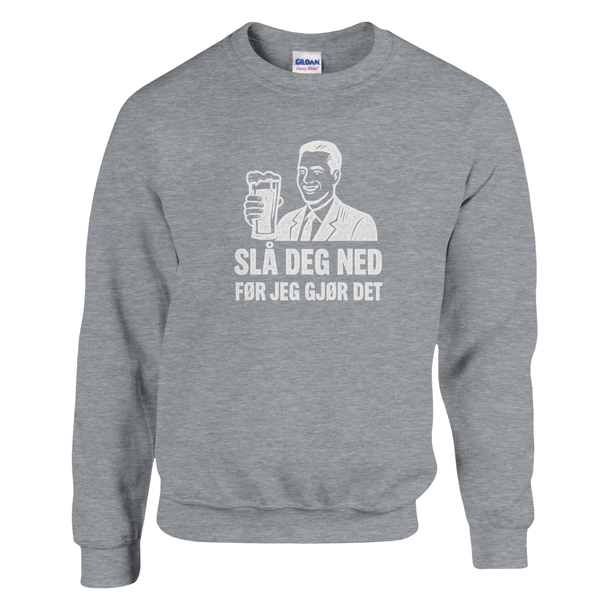 Slå Deg Ned Før Jeg Gjør Det -Morsom Tekstprint - Norsk design