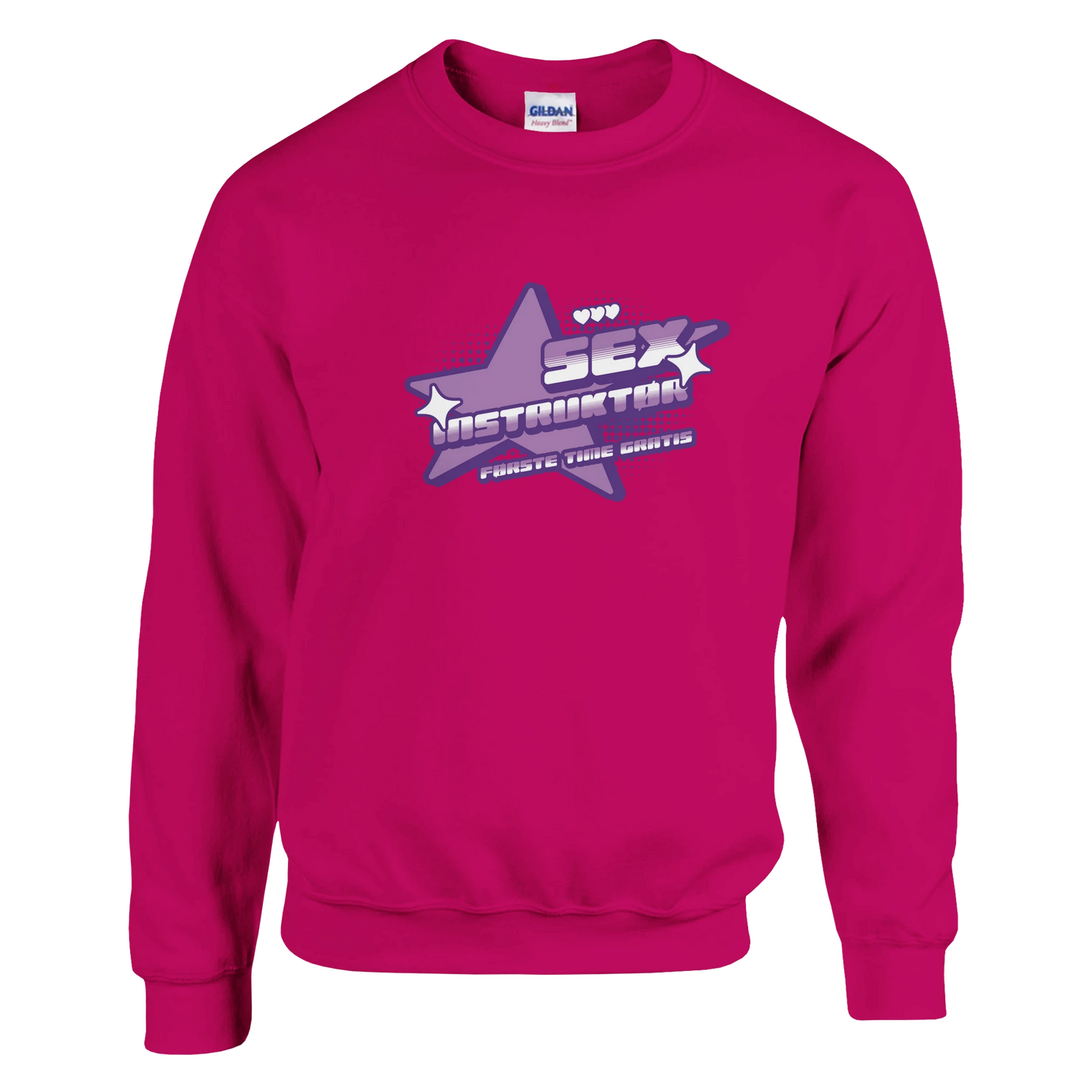 Sex Instruktør Første Time Gratis -Morsom Tekstprint - Norsk design