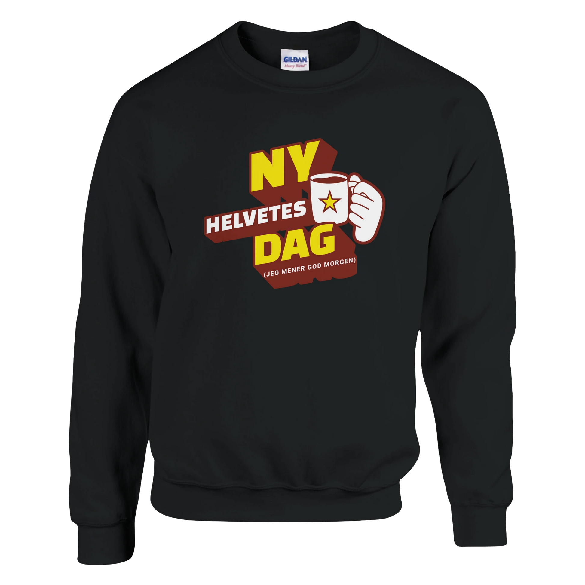 Ny Helvetes Dag -Morsom Tekstprint - Norsk design