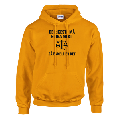 De rike må bidra mest -Morsom Tekstprint - Norsk design