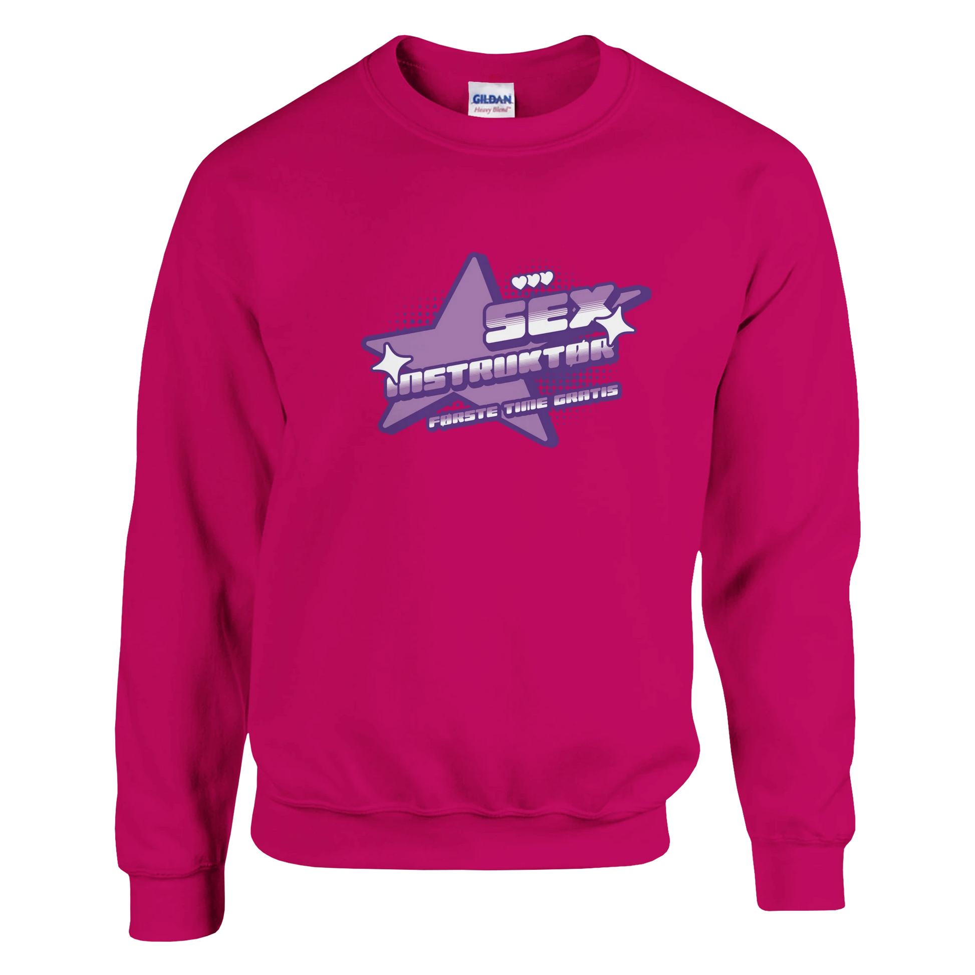 Sex Instruktør Første Time Gratis -Morsom Tekstprint - Norsk design