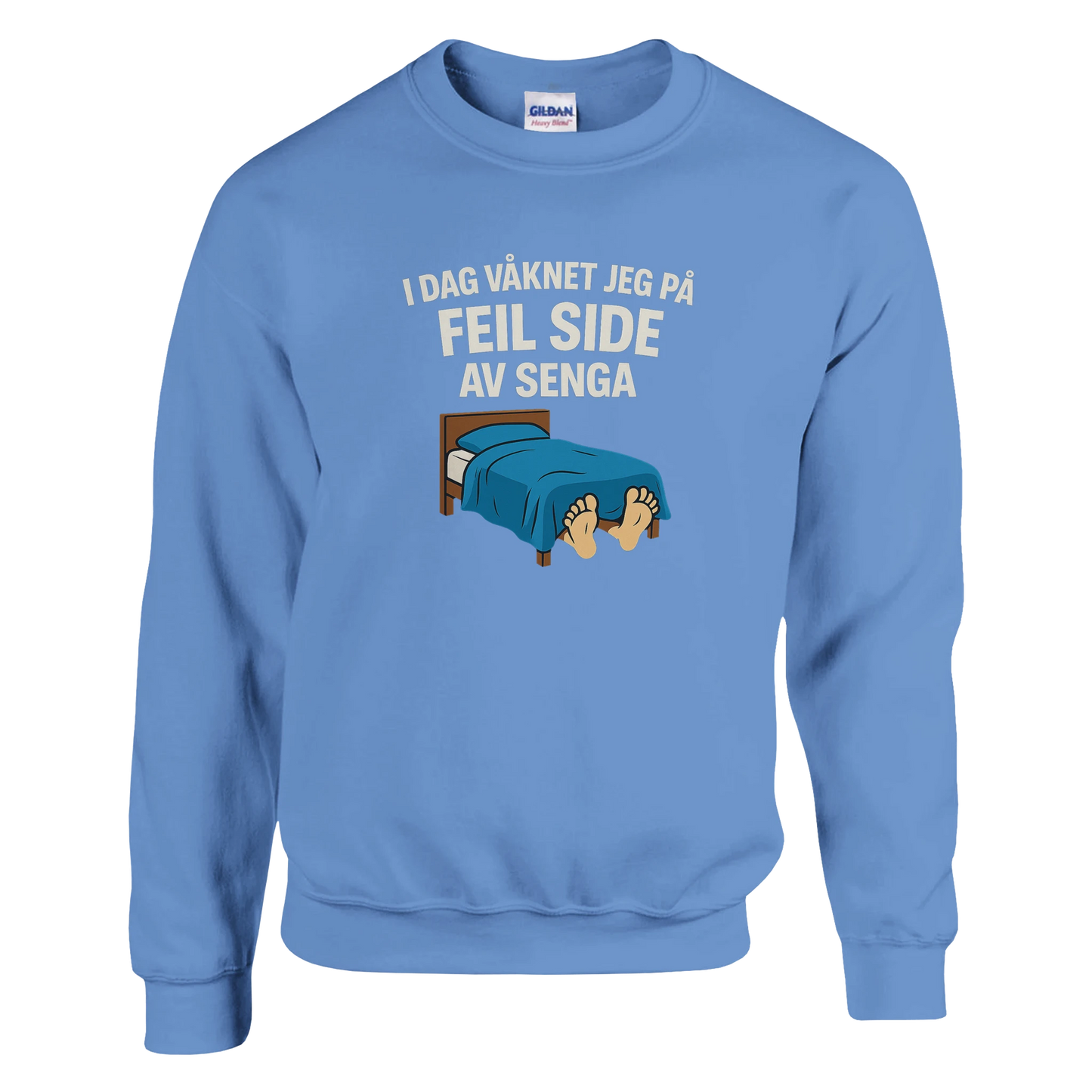 Feil Side Av Senga -Morsom Tekstprint - Norsk design