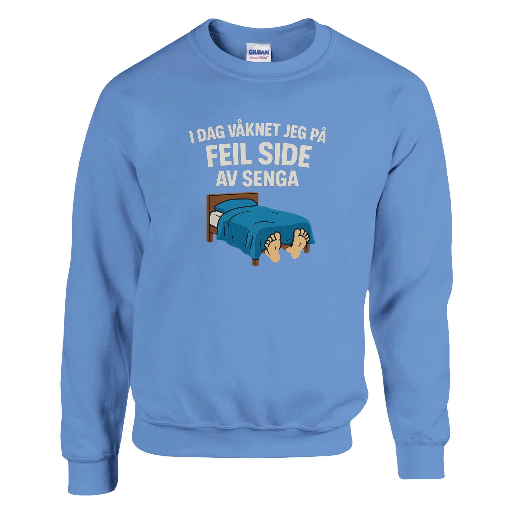 Feil Side Av Senga -Morsom Tekstprint - Norsk design