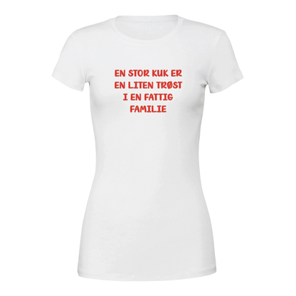 Fattig familie -Morsom Tekstprint - Norsk design