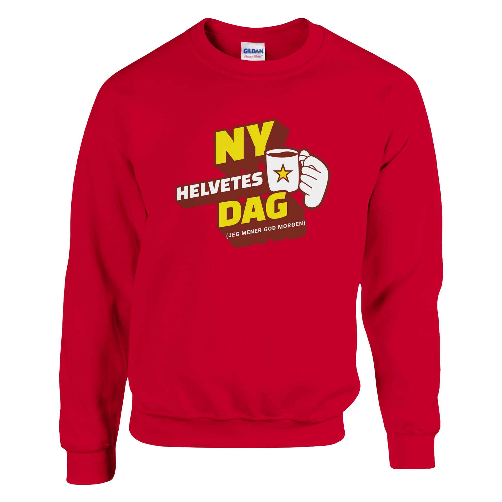 Ny Helvetes Dag -Morsom Tekstprint - Norsk design