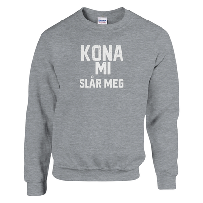 Kona Mi Slår Meg -Morsom Tekstprint - Norsk design