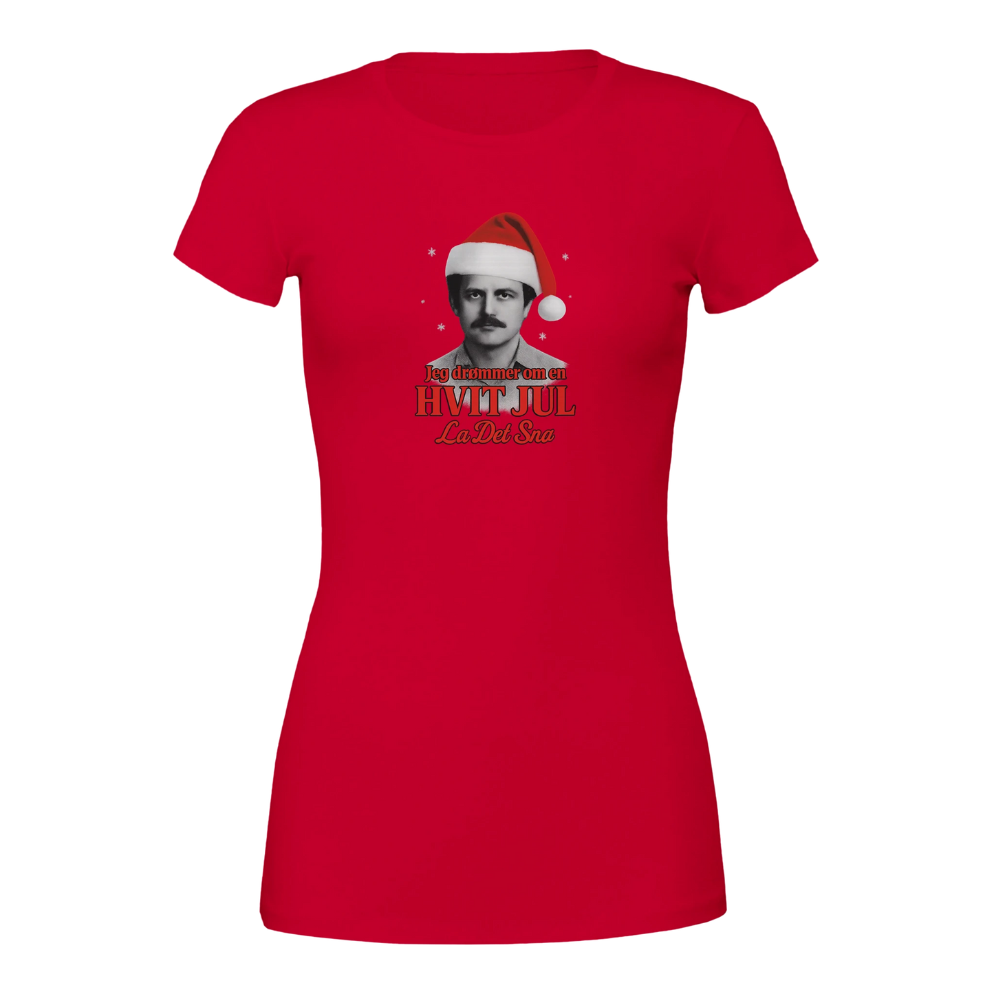 Jeg Drømmer Om En Hvit Jul -Morsom Tekstprint - Norsk design