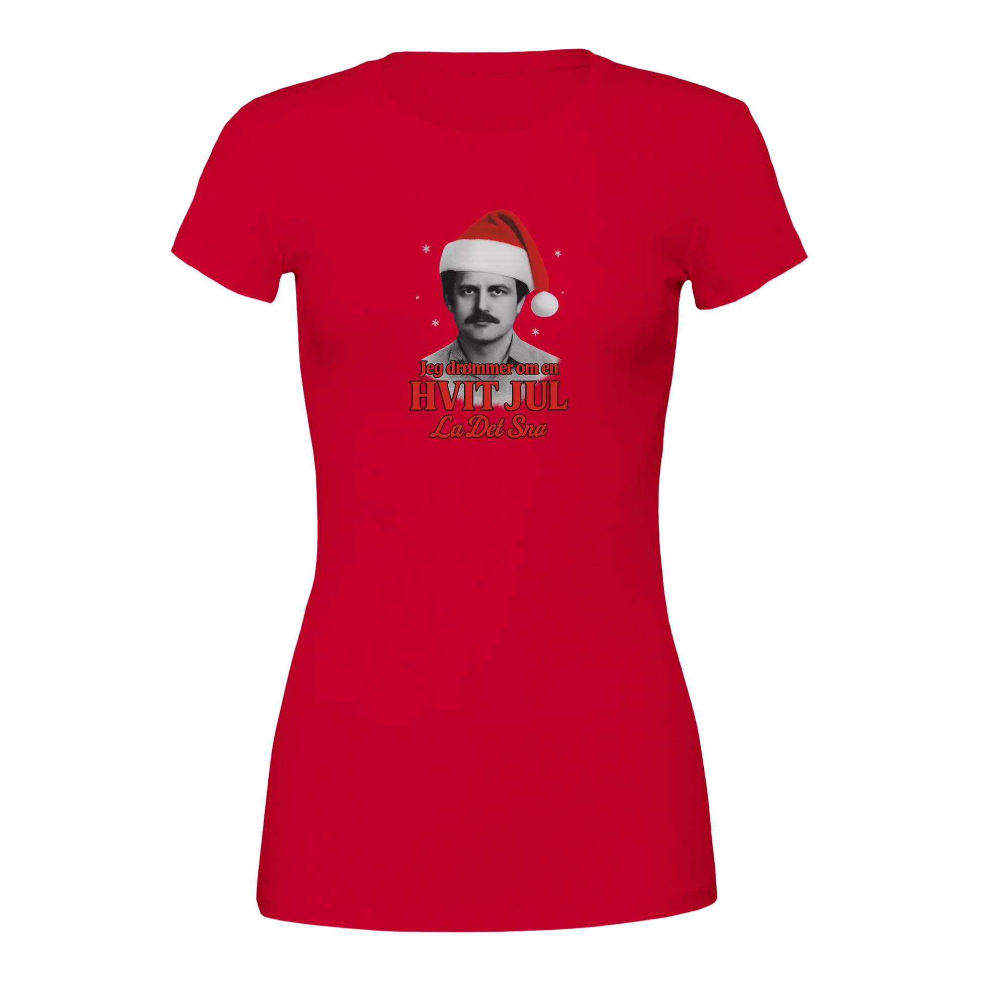 Jeg Drømmer Om En Hvit Jul -Morsom Tekstprint - Norsk design