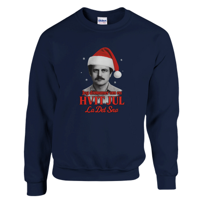 Jeg Drømmer Om En Hvit Jul -Morsom Tekstprint - Norsk design