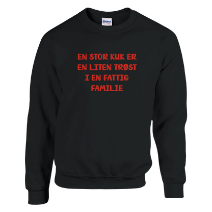 Fattig familie -Morsom Tekstprint - Norsk design