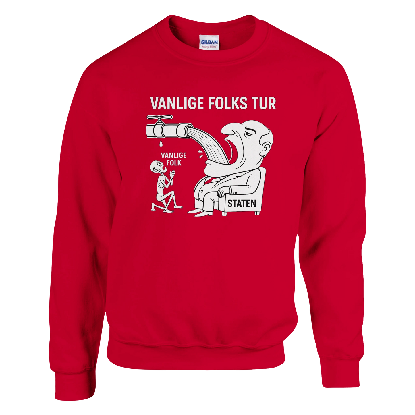 Vanlige Folks Tur -Morsom Tekstprint - Norsk design