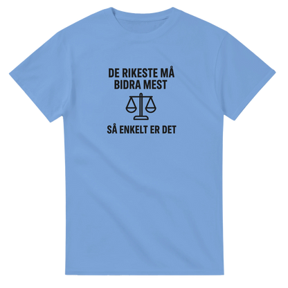 De rike må bidra mest -Morsom Tekstprint - Norsk design