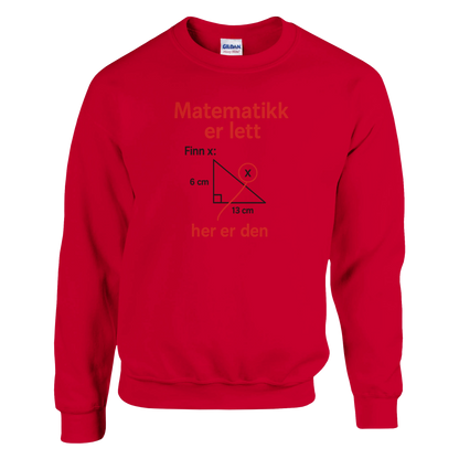 Matematikk Er Lett -Morsom Tekstprint - Norsk design