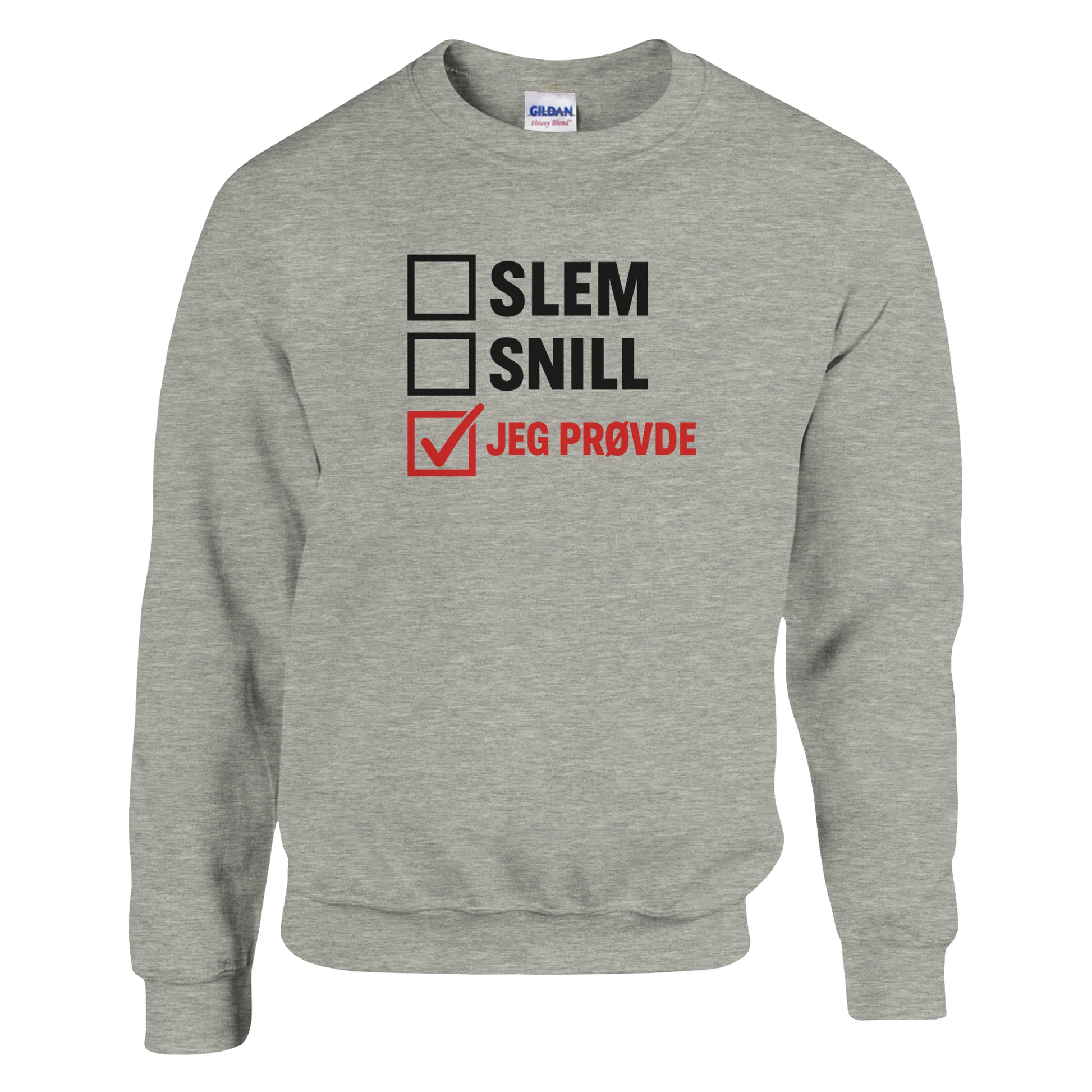 Jeg Prøvde -Morsom Tekstprint - Norsk design