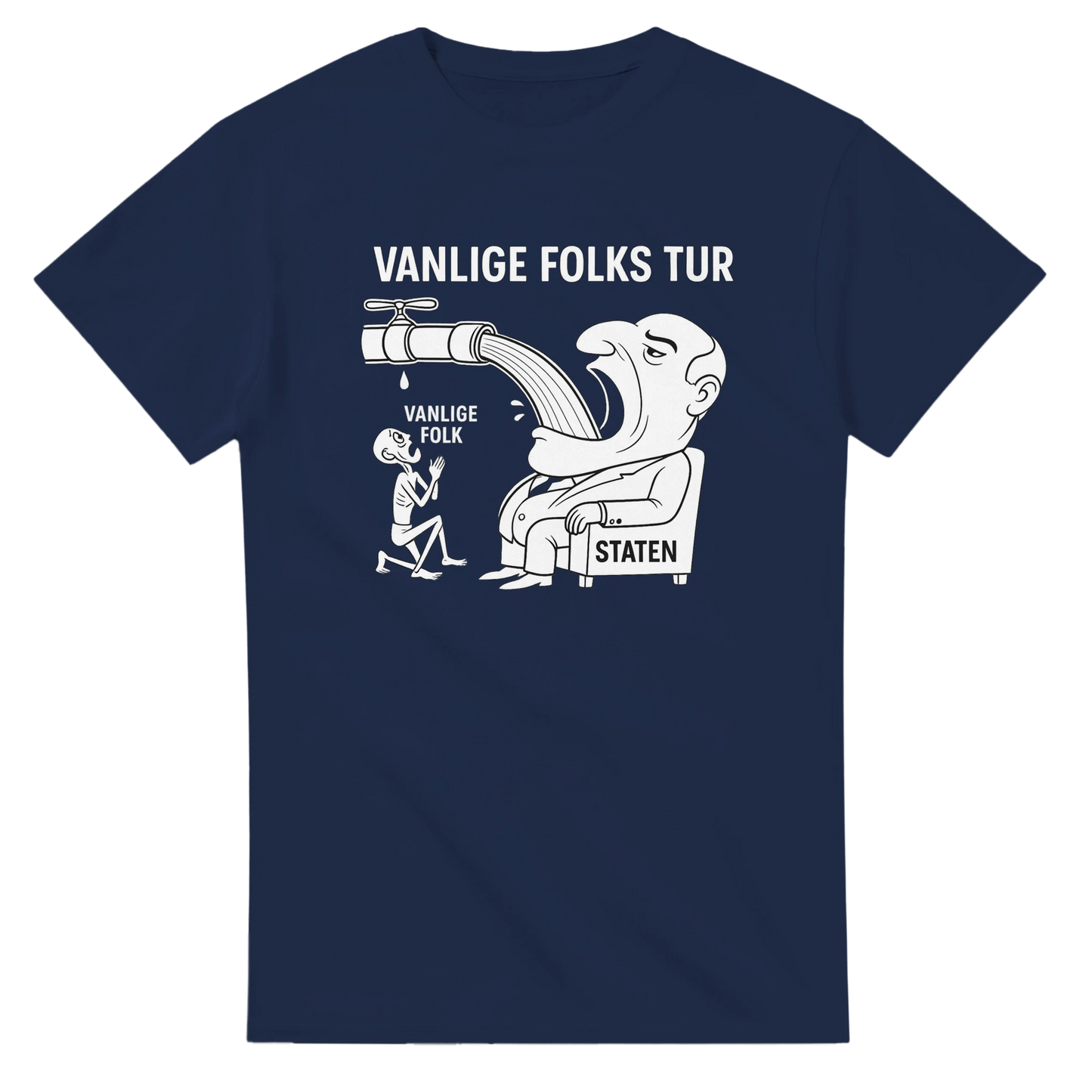 Vanlige Folks Tur -Morsom Tekstprint - Norsk design