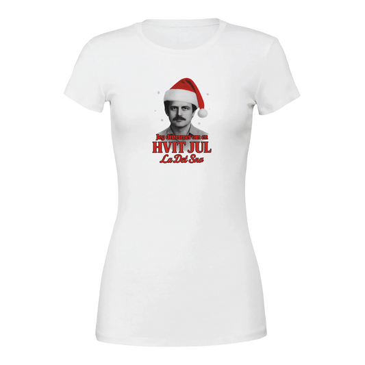 Jeg Drømmer Om En Hvit Jul -Morsom Tekstprint - Norsk design