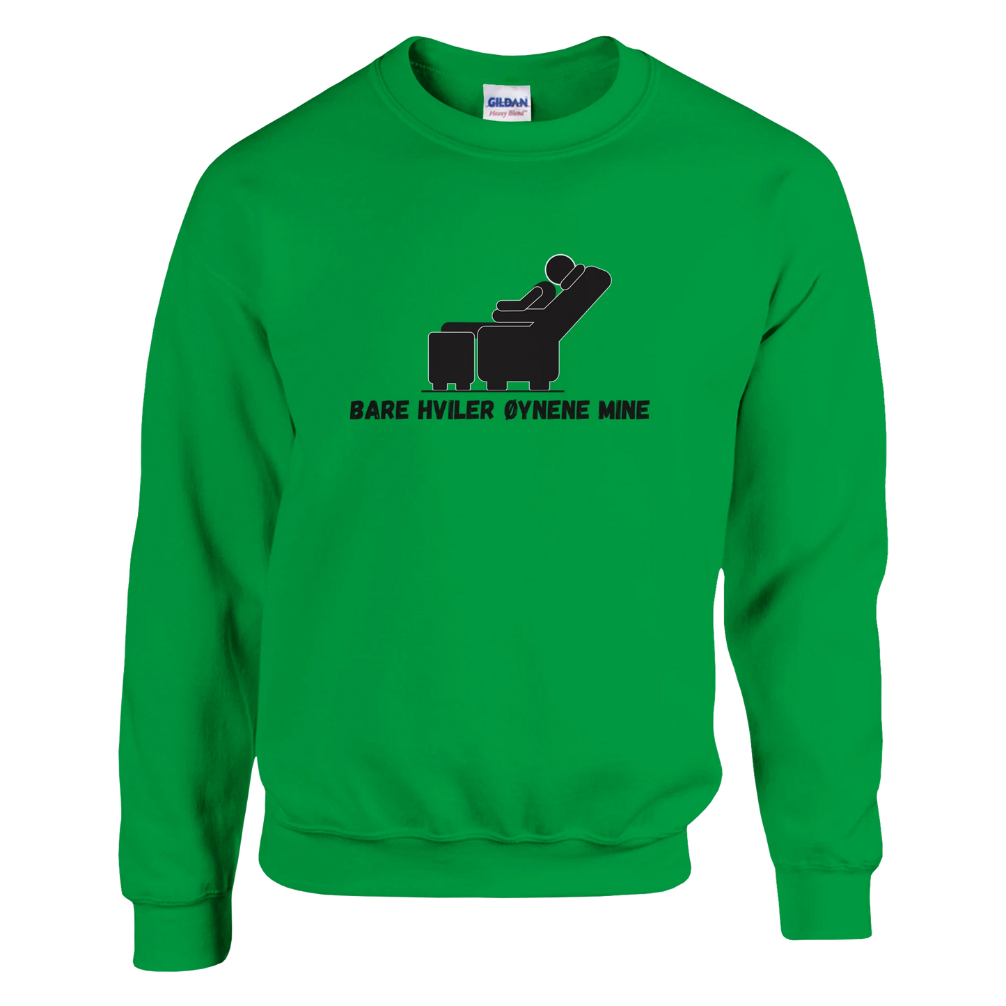 Bare Hviler Øynene Mine -Morsom Tekstprint - Norsk design