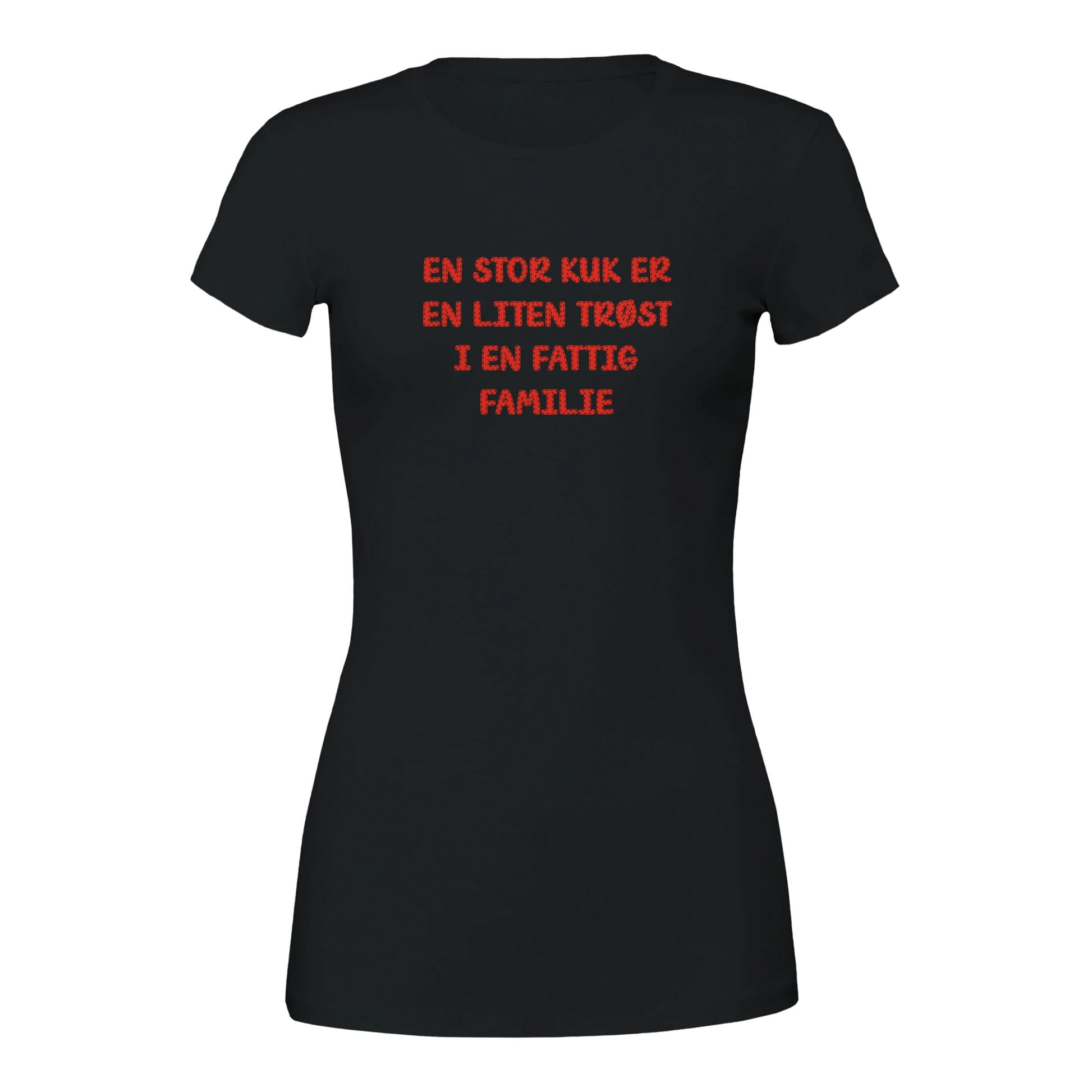 Fattig familie -Morsom Tekstprint - Norsk design