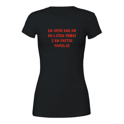 Fattig familie -Morsom Tekstprint - Norsk design