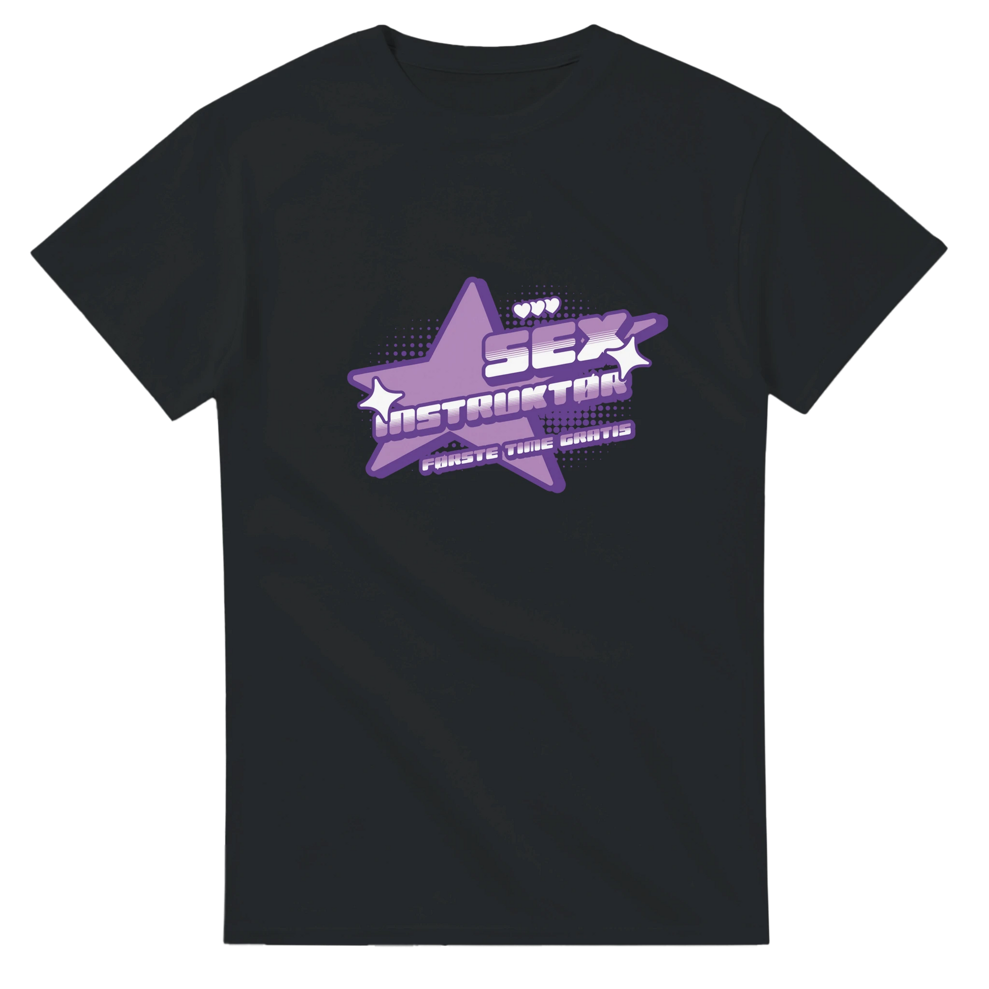 Sex Instruktør Første Time Gratis -Morsom Tekstprint - Norsk design