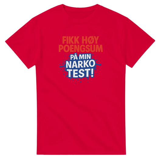 Fikk Høy Poengsum På Narkotest -Morsom Tekstprint - Norsk design