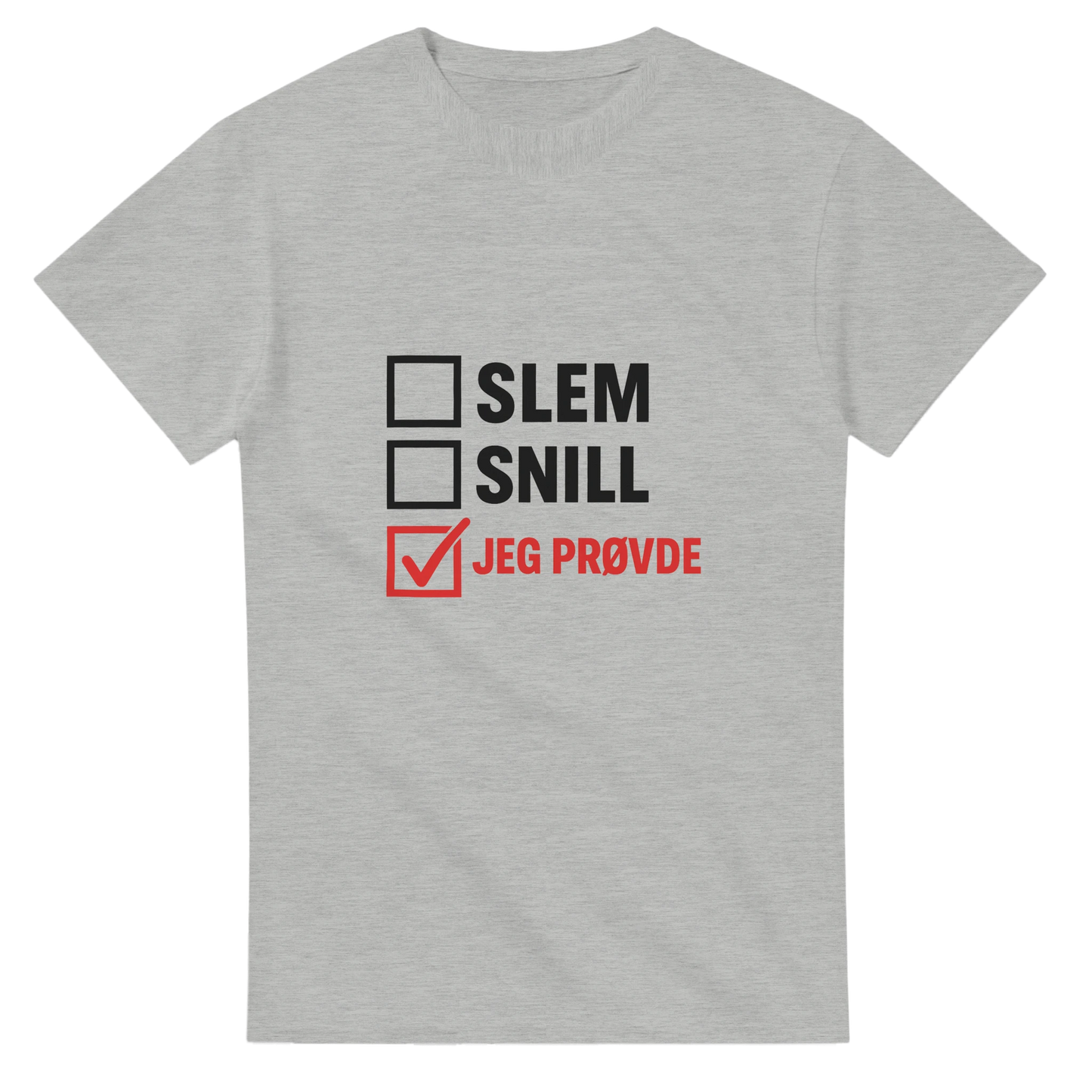 Jeg Prøvde -Morsom Tekstprint - Norsk design