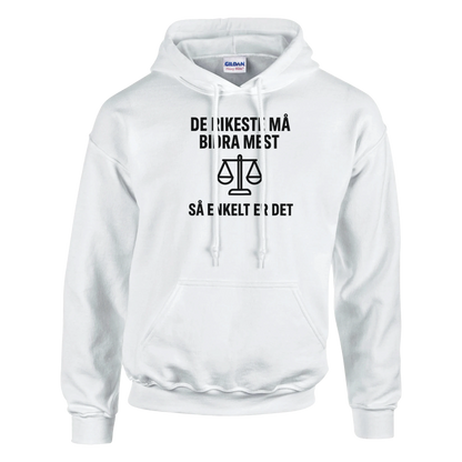 De rike må bidra mest -Morsom Tekstprint - Norsk design