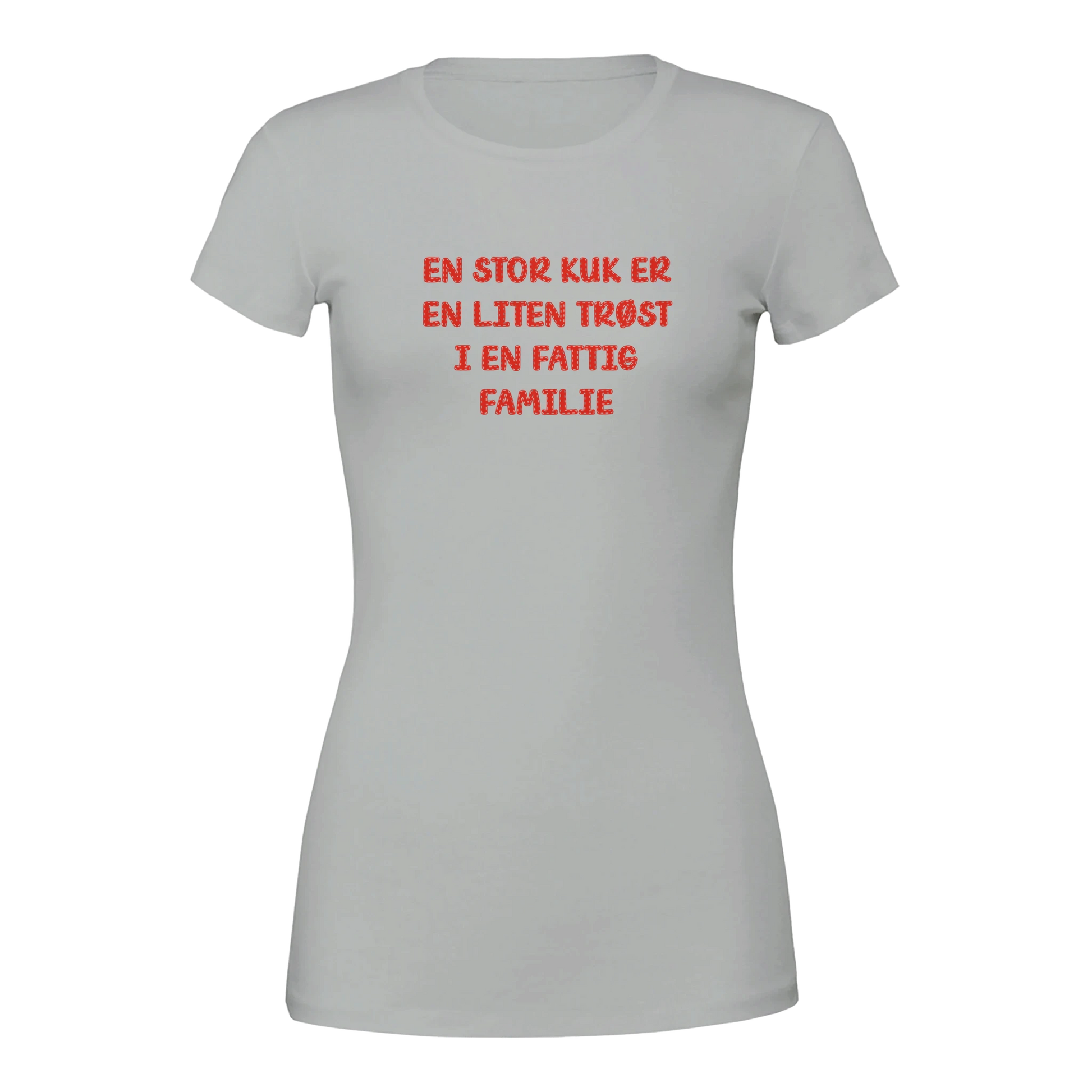 Fattig familie -Morsom Tekstprint - Norsk design