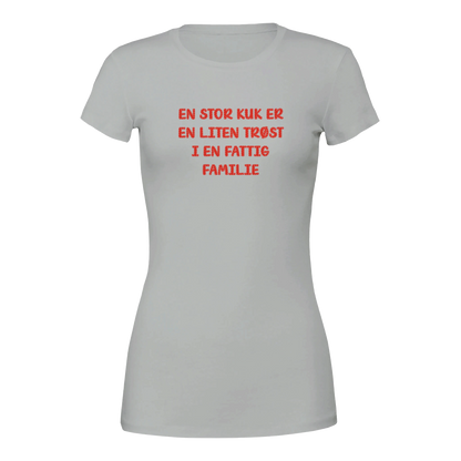 Fattig familie -Morsom Tekstprint - Norsk design