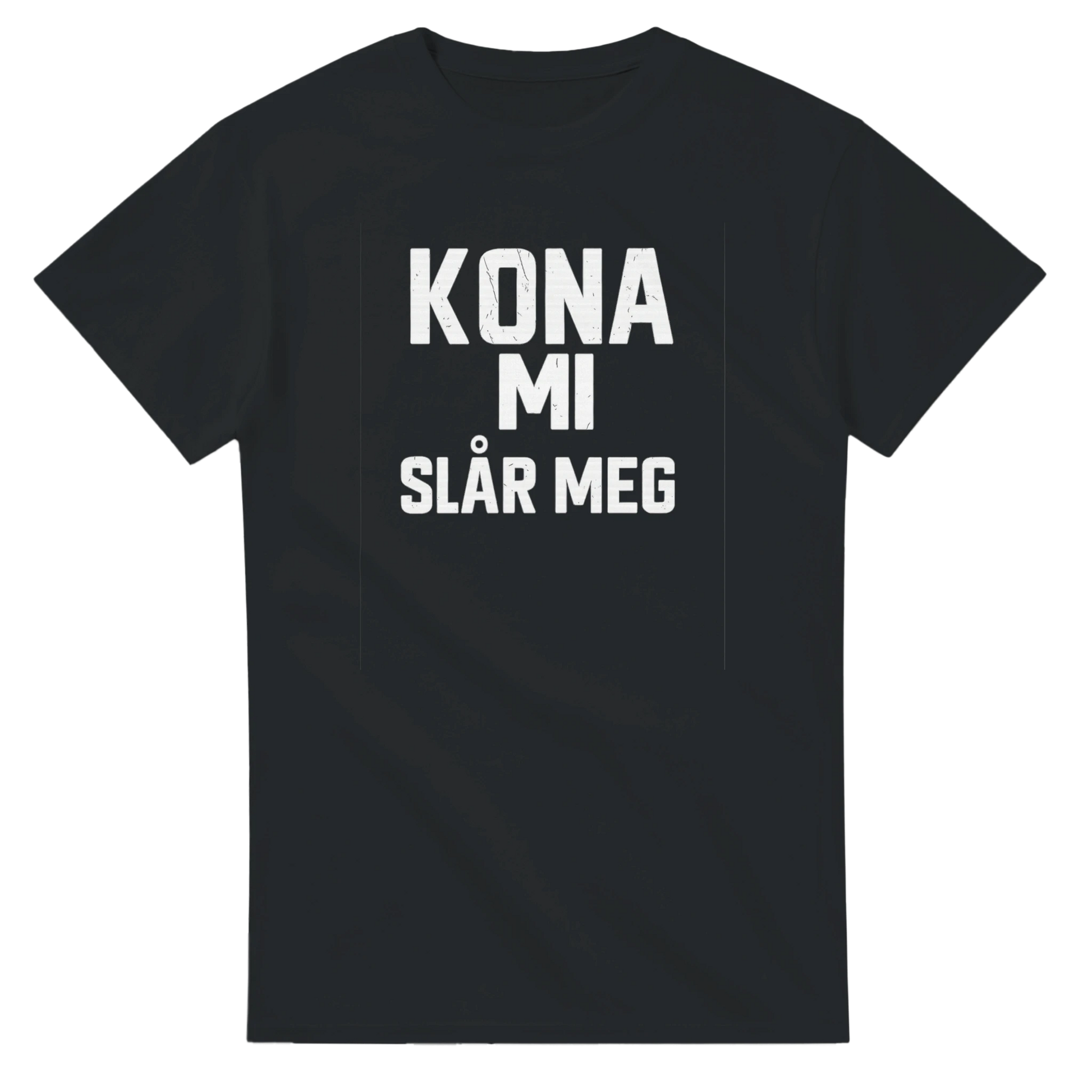 Kona Mi Slår Meg -Morsom Tekstprint - Norsk design