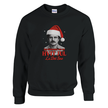 Jeg Drømmer Om En Hvit Jul -Morsom Tekstprint - Norsk design