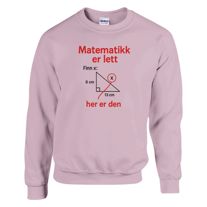 Matematikk Er Lett -Morsom Tekstprint - Norsk design