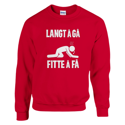 Langt Å Gå Fitte Å Få -Morsom Tekstprint - Norsk design