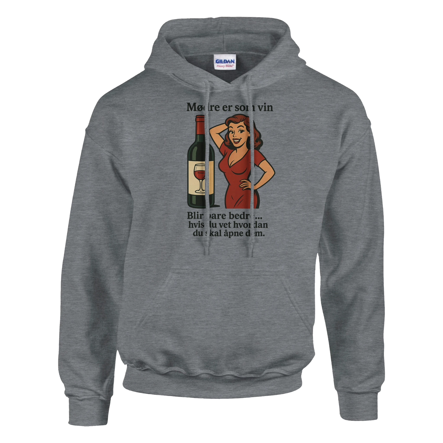 Mødre er som vin -Morsom Tekstprint - Norsk design