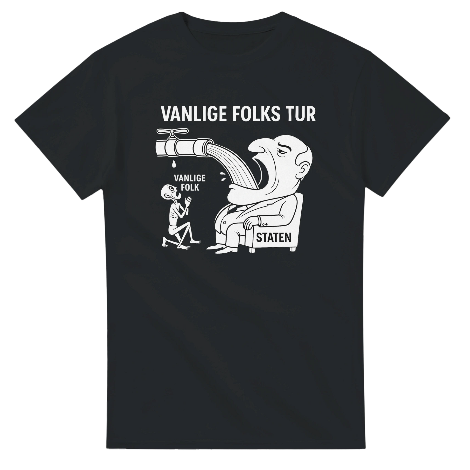 Vanlige Folks Tur -Morsom Tekstprint - Norsk design