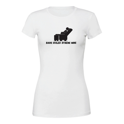 Bare Hviler Øynene Mine -Morsom Tekstprint - Norsk design