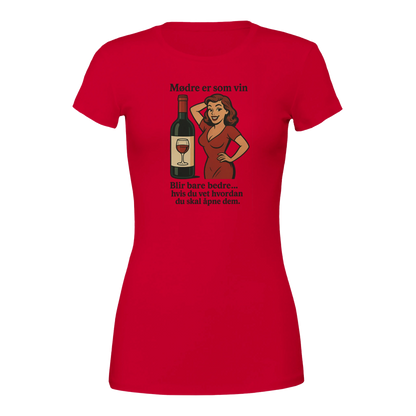 Mødre er som vin -Morsom Tekstprint - Norsk design