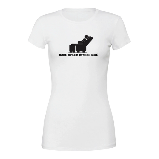 Bare Hviler Øynene Mine -Morsom Tekstprint - Norsk design