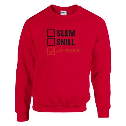 Jeg Prøvde -Morsom Tekstprint - Norsk design