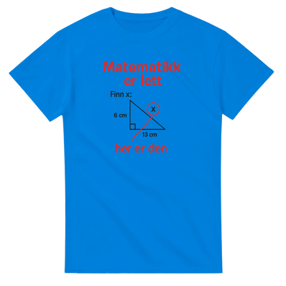 Matematikk Er Lett -Morsom Tekstprint - Norsk design