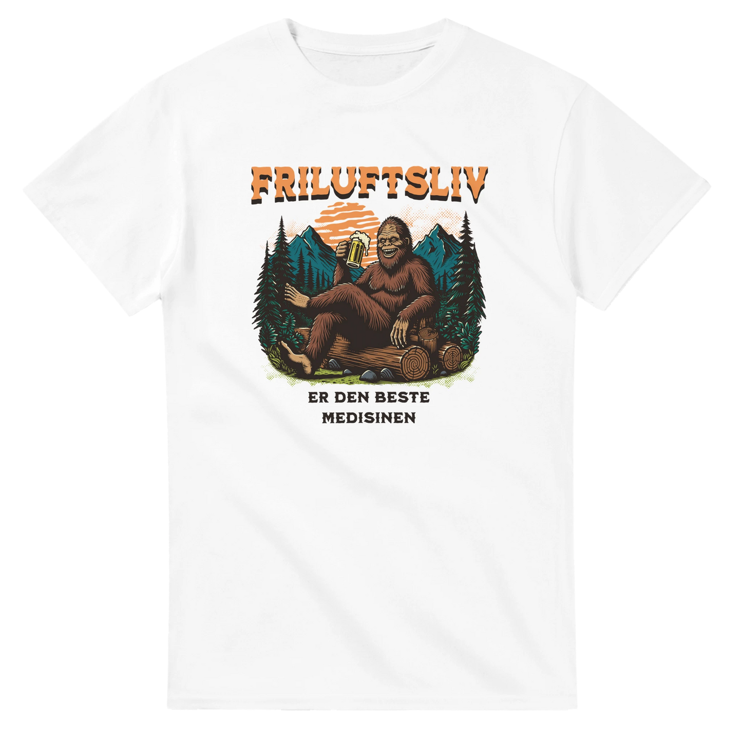 Friluftsliv er den beste medisinen -Morsom Tekstprint - Norsk design